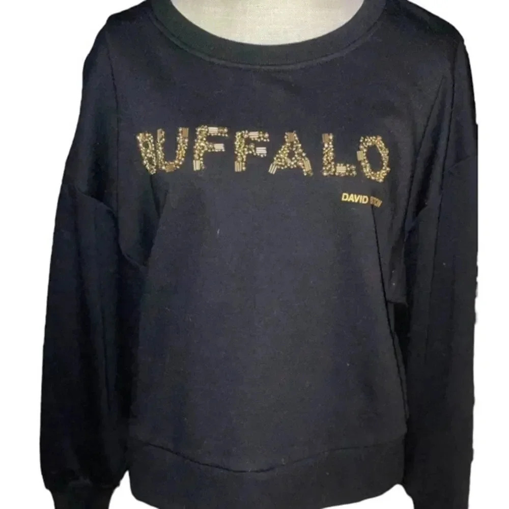 NWT DAVID BITTON BUFFALO SWEATSHIRTS BLACK/GOLD SIZE M - Picture 6 of 12